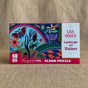 Pomegranate Kids Floor Puzzle 48 Pieces Spring Floral  Pink, Green, Blue 3” x 2”